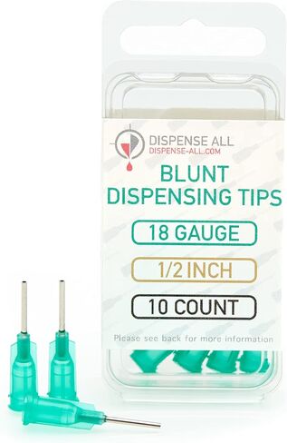18 Gauge 1/2 Inch Blunt Tipped Dispensing Needle, Luer Lock, 10 Count in Saudi Arabia