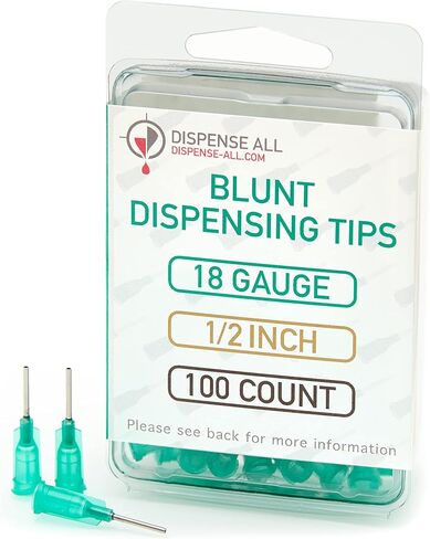 18 Gauge 1/2 Inch Blunt Tipped Dispensing Needle, Luer Lock, 10 Count in Saudi Arabia