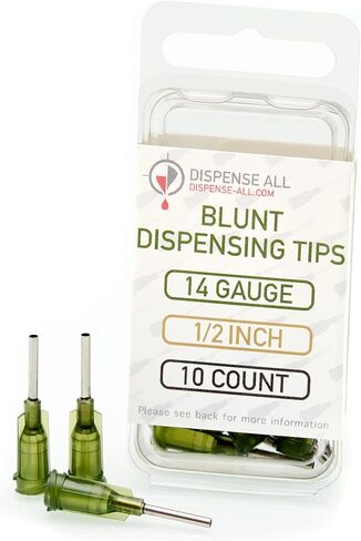 18 Gauge 1/2 Inch Blunt Tipped Dispensing Needle, Luer Lock, 10 Count in Saudi Arabia