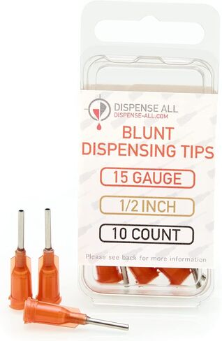 18 Gauge 1/2 Inch Blunt Tipped Dispensing Needle, Luer Lock, 10 Count in Saudi Arabia
