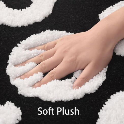 QJHOMO You Look Good Bath Mat Cute Black and White Bathroom Rugs Funny Bath Rug, Non Slip Shower Mat Cool Home Decor, Soft Microfiber Floor Carpet Washable, Super Absorbent Bathmat (22x32 inch) in Saudi Arabia