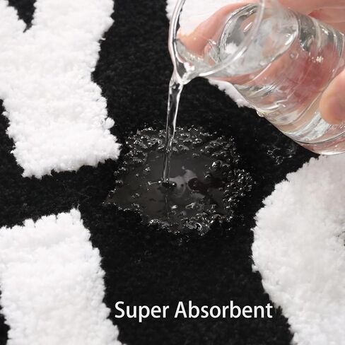QJHOMO You Look Good Bath Mat Cute Black and White Bathroom Rugs Funny Bath Rug, Non Slip Shower Mat Cool Home Decor, Soft Microfiber Floor Carpet Washable, Super Absorbent Bathmat (22x32 inch) in Saudi Arabia