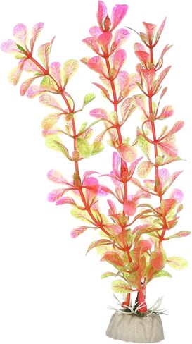 VOCOSTE 1 Pcs Fish Tank Aquarium Decorations Artificial Plants, Artificial Water Plants for Aquarium, Pink, 7.28" in Saudi Arabia