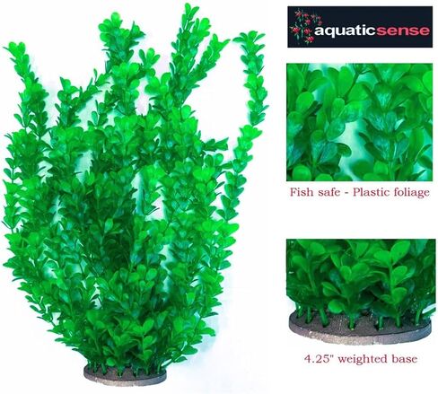 Artificial Natural Aquarium Plant Decoration 2pk Bundles. 15 Styles. Extra Large, 22.5in - 26in Tall. Weighted Base. Safe for All Types of Fish. (Natural #1-2pk) in Saudi Arabia