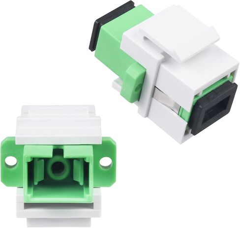 -25pcs SC APC Keystone Jack Coupler SC Simplex Singlemode Fiber Optic Coupler Adapter for Fiber Wall Plate in Saudi Arabia