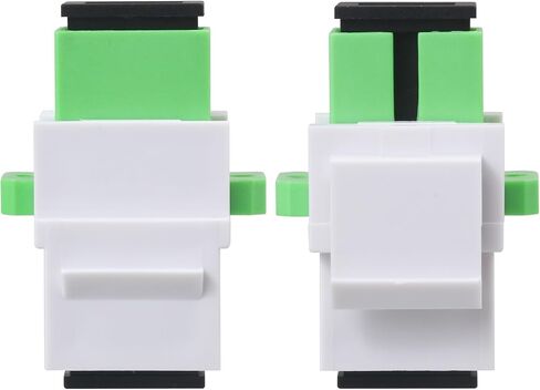 -25pcs SC APC Keystone Jack Coupler SC Simplex Singlemode Fiber Optic Coupler Adapter for Fiber Wall Plate in Saudi Arabia