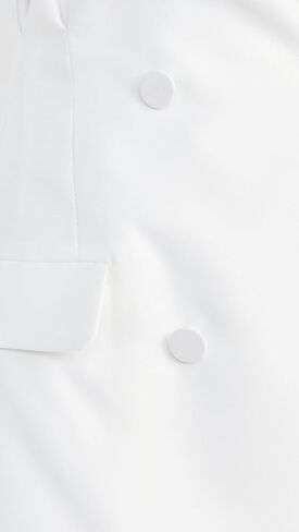 Self Portrait Women's White Taffeta Tailored Mini Dress in Kuwait