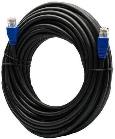 كابل إيثرنت مقاوم للماء خارجي CAT5e مع مقابس 24AWG RJ45 كابل إنترنت لشبكة الدفن المباشر 350 ميجاهرتز لأجهزة مودم أجهزة توجيه البيانات LAN باللون الأسود 250 قدمًا حزمة واحدة in Kuwait