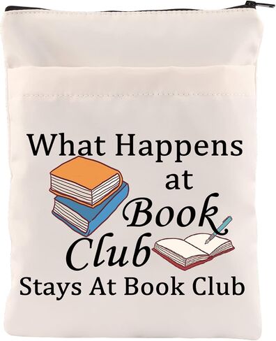غلاف كتاب لمحبي الكتب ماذا يحدث في نادي الكتاب يبقى في نادي الكتاب بسحاب حقيبة كتب هدايا لدودة الكتب (Book Club-B) in Saudi Arabia