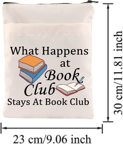 غلاف كتاب لمحبي الكتب ماذا يحدث في نادي الكتاب يبقى في نادي الكتاب بسحاب حقيبة كتب هدايا لدودة الكتب (Book Club-B) in Saudi Arabia