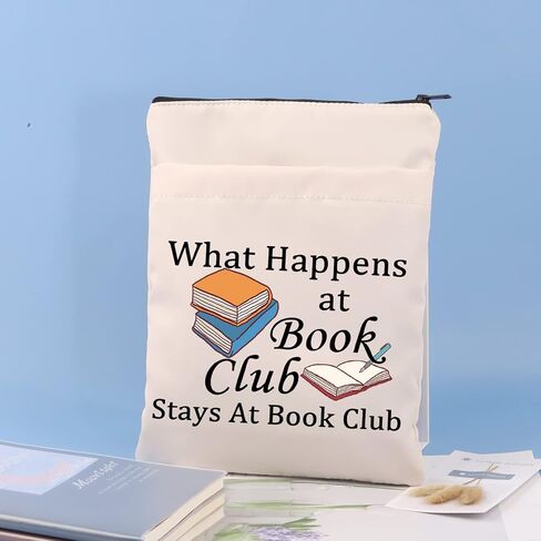 غلاف كتاب لمحبي الكتب ماذا يحدث في نادي الكتاب يبقى في نادي الكتاب بسحاب حقيبة كتب هدايا لدودة الكتب (Book Club-B) in Saudi Arabia