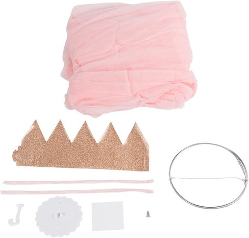 Mosquitos Net Bed Canopy for Girls, Round Dome Hanging Mosquitos Net Summer for Home Travel for Baby Kid Bedroom, Elegent Princess Mesh Bed Netting Canopy (Pink) (Gray) in Saudi Arabia