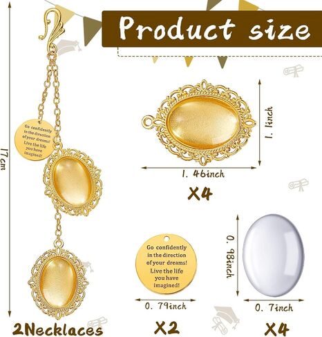 2 Pieces 2024 Graduation Cap Charm Graduation Cap Memorial Photo Charm Decor DIY Memorial Photo Chain Pendant for Graduation Cap and Gown Ceremony in Saudi Arabia