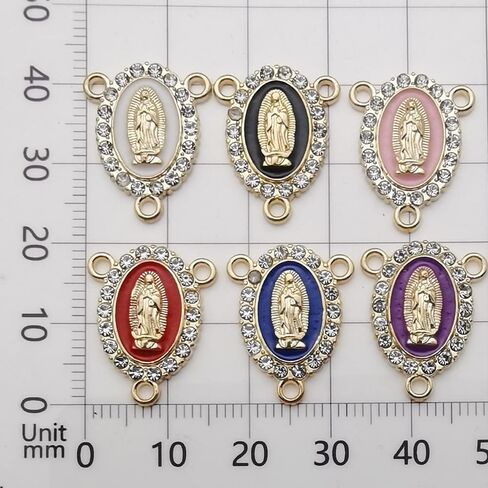 90 Pcs Antique Silver Jesus Mary Religious Benedict Medallion Mexican Spacer Beads Charms Pendants for Jewelry Making DIY Rosary Necklace Bracelet (M716) in Saudi Arabia