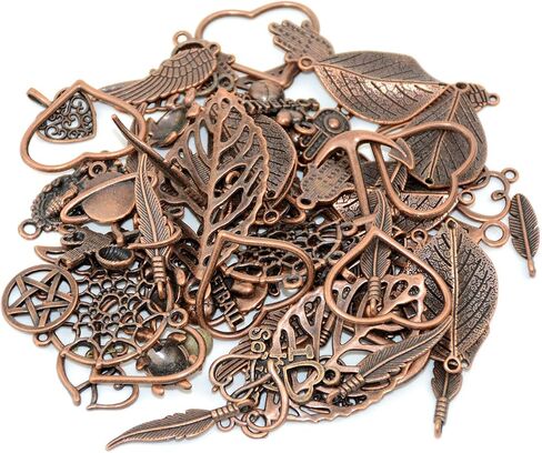 100g Mixed Charms Pendants Assorted DIY Antique Bronze Charms Pendant for Crafting Bracelet Necklace Jewelry Findings Jewelry Making Accessory in Saudi Arabia