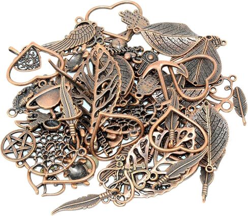 100g Mixed Charms Pendants Assorted DIY Antique Bronze Charms Pendant for Crafting Bracelet Necklace Jewelry Findings Jewelry Making Accessory in Saudi Arabia