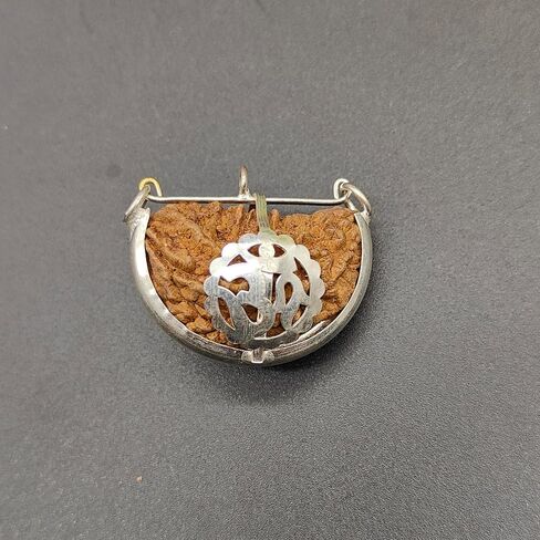 Ek Mukhi Kaju One Mukhi Half Moon Shape Rudraksha With Om Pendant in Saudi Arabia