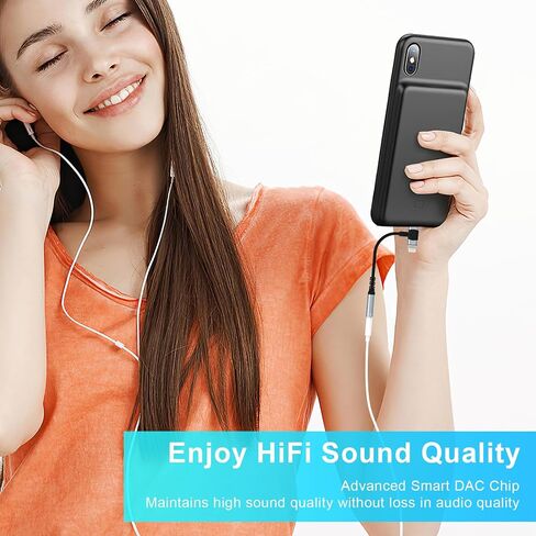 2 Pack Type-C & Lightning to 3.5mm Audio Headphone Adapter, 2 in 1 HiFi Audio Earbus Adapter for iPhone,USB C Devices, MFi Certified iPhone Headphone Adapter USB C Dongle for iPhone 15 14 13,Samsung in Saudi Arabia