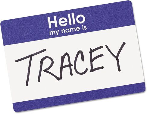 Avery 5141 Printable Self-Adhesive Name Badges, 2 1/3 x 3 3/8, Blue "Hello", 100/Pack in Saudi Arabia