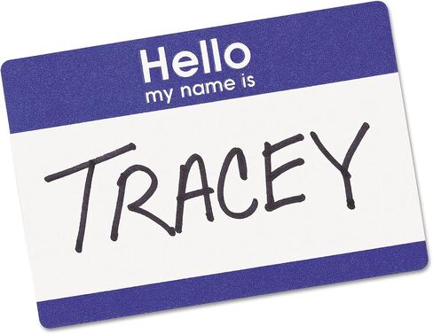Avery 5141 Printable Self-Adhesive Name Badges, 2 1/3 x 3 3/8, Blue "Hello", 100/Pack in Saudi Arabia