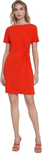 Donna Morgan Boat Neck Side Waist Twist Detail Mini, Womens Dresses in Saudi Arabia
