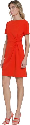 Donna Morgan Boat Neck Side Waist Twist Detail Mini, Womens Dresses in Saudi Arabia