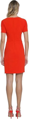 Donna Morgan Boat Neck Side Waist Twist Detail Mini, Womens Dresses in Saudi Arabia