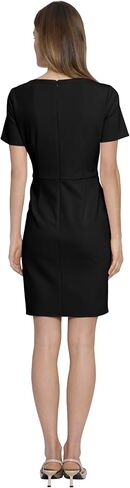 Donna Morgan Boat Neck Side Waist Twist Detail Mini, Womens Dresses in Saudi Arabia
