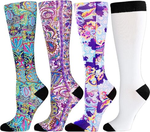 Celeste Stein Knit Compression Sock Set, 8-15mmHg Regular Calf for Women, 4 Pairs in Saudi Arabia
