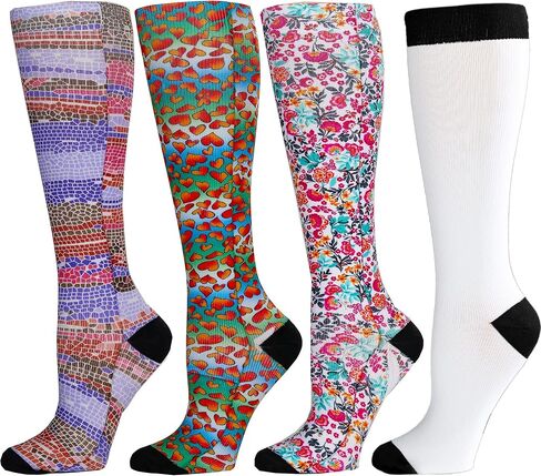 Celeste Stein Knit Compression Sock Set, 8-15mmHg Regular Calf for Women, 4 Pairs in Saudi Arabia