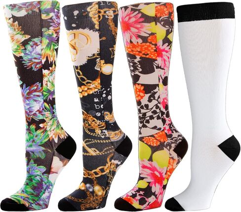 Celeste Stein Knit Compression Sock Set, 8-15mmHg Regular Calf for Women, 4 Pairs in Saudi Arabia