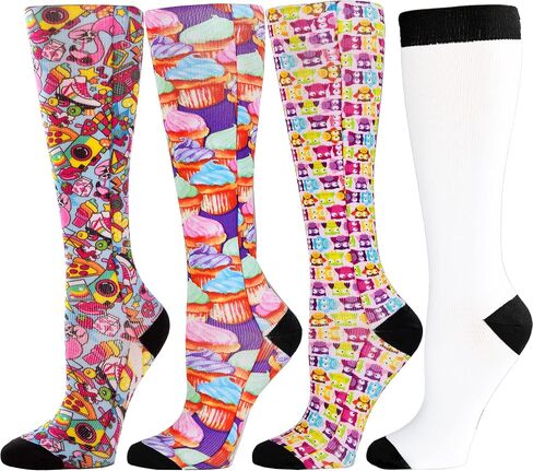 Celeste Stein Knit Compression Sock Set, 8-15mmHg Regular Calf for Women, 4 Pairs in Saudi Arabia