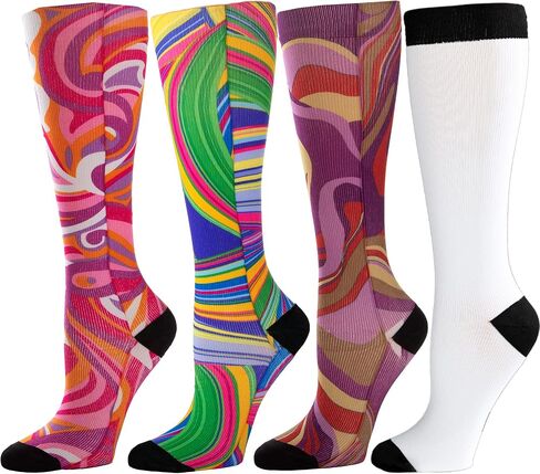 Celeste Stein Knit Compression Sock Set, 8-15mmHg Regular Calf for Women, 4 Pairs in Saudi Arabia