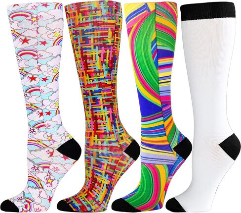 Celeste Stein Knit Compression Sock Set, 8-15mmHg Regular Calf for Women, 4 Pairs in Saudi Arabia