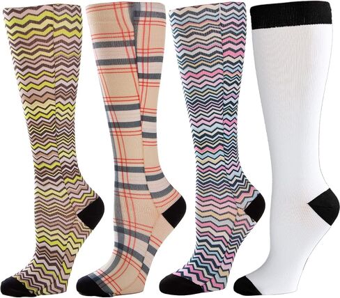 Celeste Stein Knit Compression Sock Set, 8-15mmHg Regular Calf for Women, 4 Pairs in Saudi Arabia