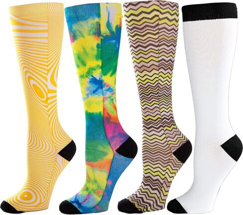 Celeste Stein Knit Compression Sock Set, 8-15mmHg Regular Calf for Women, 4 Pairs in Saudi Arabia