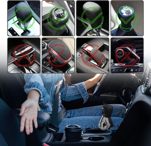 Black Cape Car Gear Shift Knob Cover - Universal Auto Gear Shifter Protector, Automotive Interior Accessories, Compatible with Most Cars, Trucks, SUVs in Kuwait