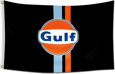 Arbinger Gulf Racing راية العلم المرآب ديكور جدار 3x5 قدم / طباعة عالية الدقة / لون اهتزاز / بوليستر 150D in Kuwait