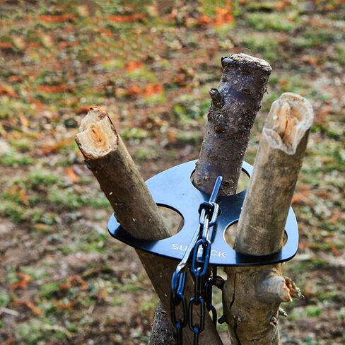 لوحة ترايبود للتخييم، ملحقات حامل ثلاثي القوائم من الفولاذ المقاوم للصدأ للتخييم في الهواء الطلق، تحويل الفروع إلى حامل ثلاثي القوائم لإشعال النار في الهواء الطلق للطهي في الهواء الطلق in Kuwait