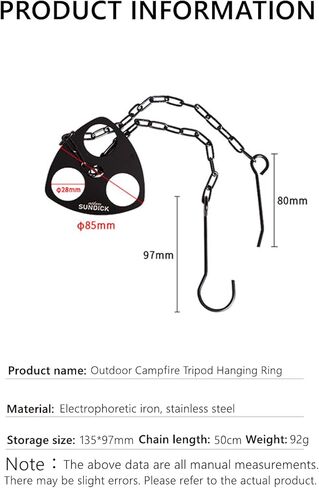 لوحة ترايبود للتخييم، ملحقات حامل ثلاثي القوائم من الفولاذ المقاوم للصدأ للتخييم في الهواء الطلق، تحويل الفروع إلى حامل ثلاثي القوائم لإشعال النار في الهواء الطلق للطهي في الهواء الطلق in Kuwait