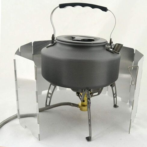 Camp Stove Windscreen, Stainless Steel 11-Plate Stove Windshield Lightweight Portable Stove Windscreen, for Outdoor Cooking BBQ Kitchen Home in Saudi Arabia