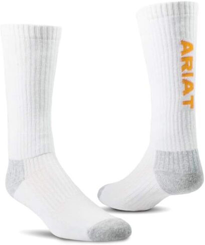 ARIAT Men's Cotton 3-Pair Pack Arch Support Reinforced Mid-Calf Socks in Saudi Arabia