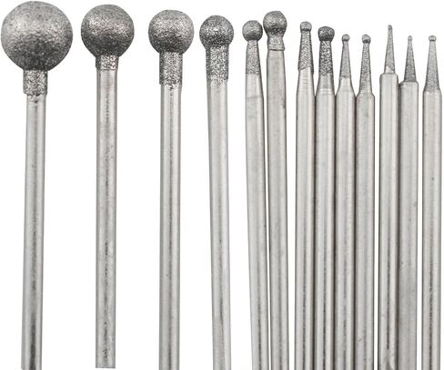 CHENJIN Ball shaped Round Head Jade Carving Tool Polishing Jade Carving Diamond (Pack of 13) in Saudi Arabia