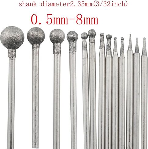CHENJIN Ball shaped Round Head Jade Carving Tool Polishing Jade Carving Diamond (Pack of 13) in Saudi Arabia