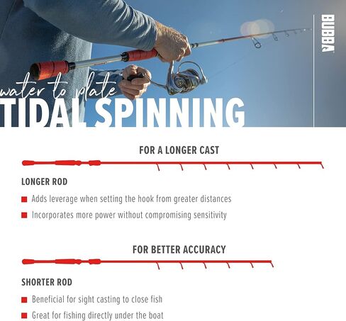 قضيب دوار BUBBA Tidal 7 بوصات ثقيل متوسط ​​الوزن وسريع على الشاطئ مع أدلة مقاومة للتآكل وللمياه المالحة. in Kuwait