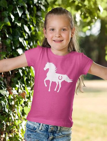 Horse Gifts for Girls Love Horses Shirt Horseback Riding Equestrian Kids Shirts XL (11-12) Wow Pink in Saudi Arabia