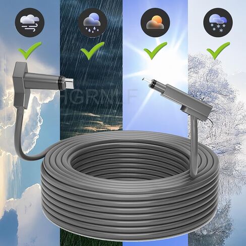 سلك كابل CHGRNLF Starlink بطول 150 قدم، طبق مستطيل إلى جهاز التوجيه V2 بطول 150 قدم، سلك كابل بديل، رمادي in Kuwait