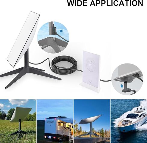 سلك كابل CHGRNLF Starlink بطول 150 قدم، طبق مستطيل إلى جهاز التوجيه V2 بطول 150 قدم، سلك كابل بديل، رمادي in Kuwait