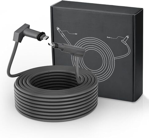 سلك كابل CHGRNLF Starlink بطول 150 قدم، طبق مستطيل إلى جهاز التوجيه V2 بطول 150 قدم، سلك كابل بديل، رمادي in Kuwait