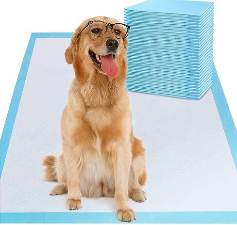 Dog and Puppy Training Pads, Potty Pads, Dog Pads Diapers Leak-Proof 6-Layer Pee Pads with Thicker Materials with Quick-Dry Surface for Potty Training, blue, 20 PACK- XL (23.6 x 35.4 inch) in Saudi Arabia
